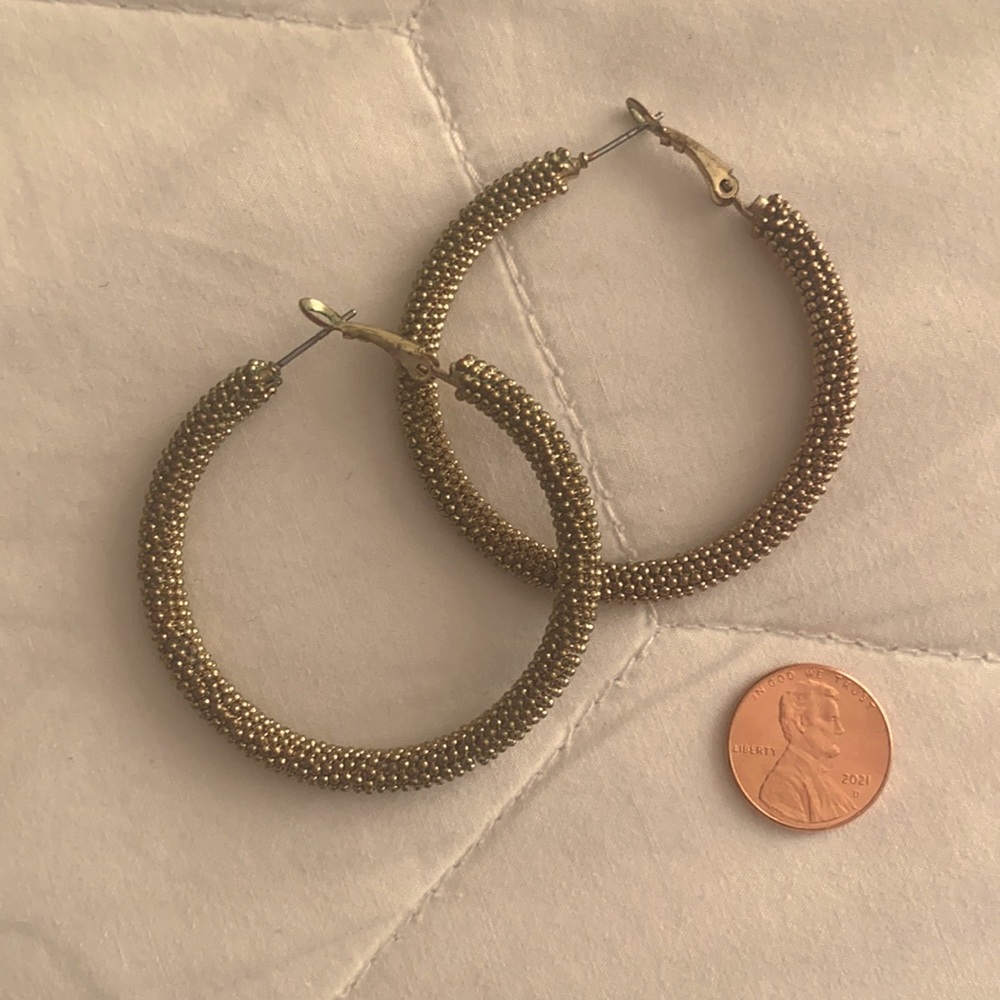 Textured Gold Hoops